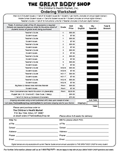 Download Ordering Worksheet PDF